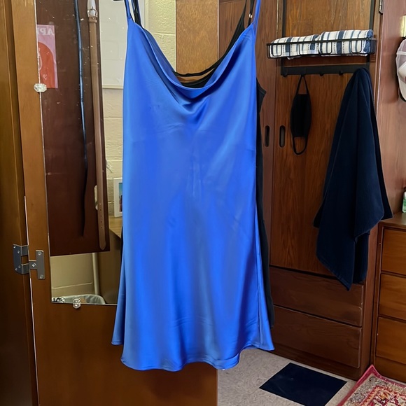 blue zara satin dress Honey Couture DASHA Royal Blue Sequin Corset Mermaid Formal Dress